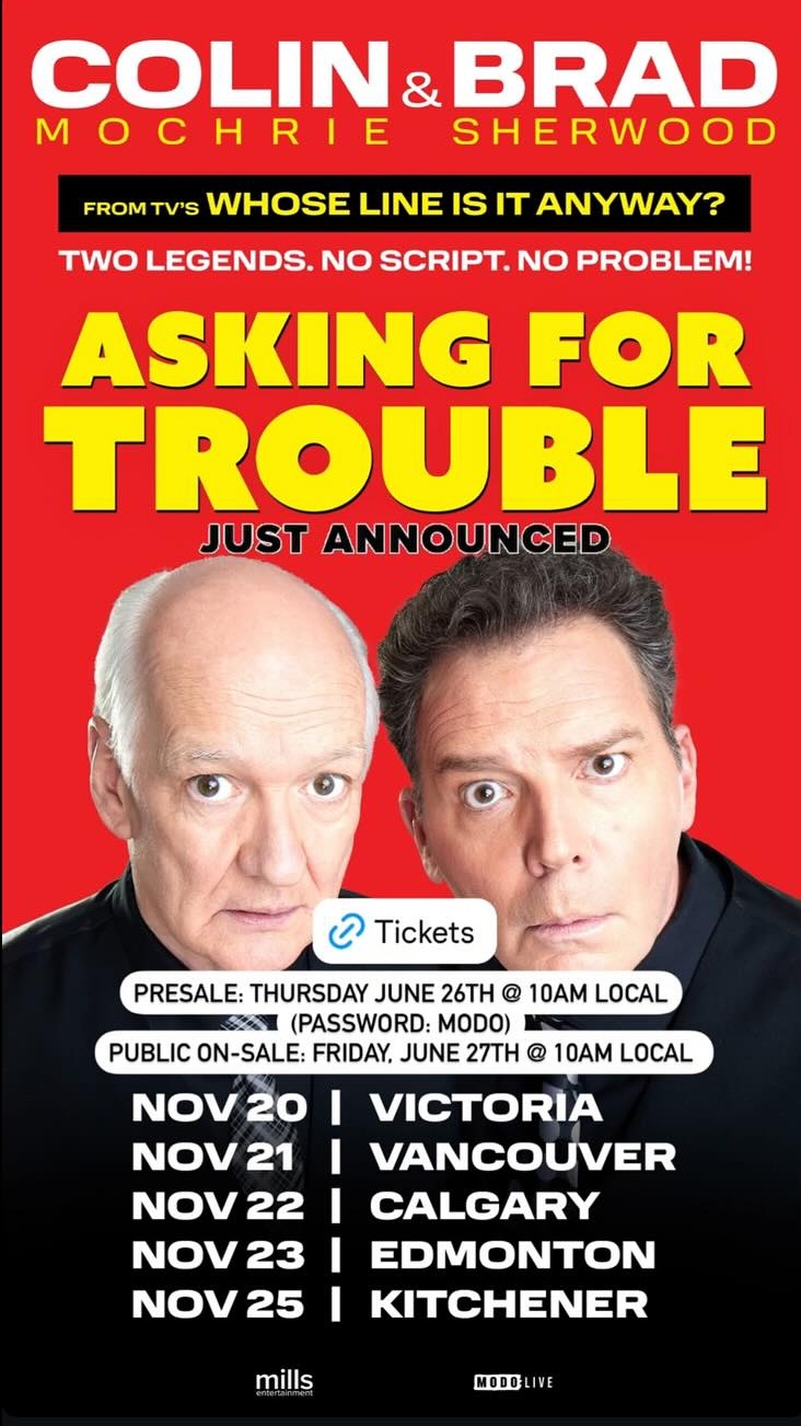 Brad Sherwood Asking for Trouble Tour Poster 2026–2027